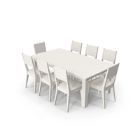 Dinning Table Set with 8 Seating Arrangement PNG & PSD Images