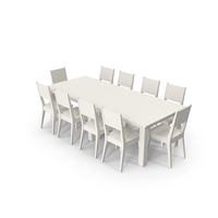 Dinning Table Set with 10 Seating Arrangement PNG & PSD Images