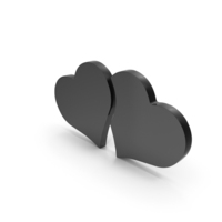 Double Heart Side By Side Symbol PNG & PSD Images