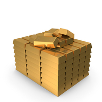 Gold Bullion Arranged Lot PNG & PSD Images