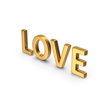 Love Gold PNG & PSD Images