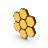 Yellow Honeycomb Icon PNG & PSD Images