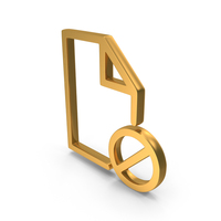 Cancel File Document Icon Gold PNG & PSD Images