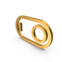 Out Line Switch Button Icon Gold PNG & PSD Images
