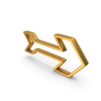 Out Line Side Arrow Icon Gold PNG & PSD Images
