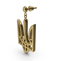 Ukrainian Trident Earring PNG & PSD Images