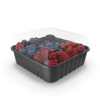 Berries in Plastic Food Container PNG & PSD Images