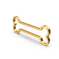 Gold Bone Outline Icon PNG & PSD Images