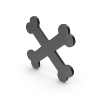 Black Crossed Bones Icon PNG & PSD Images