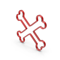 Glass Crossed Bones Outline Icon PNG & PSD Images
