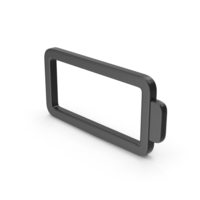 Black Empty Battery Symbol PNG & PSD Images