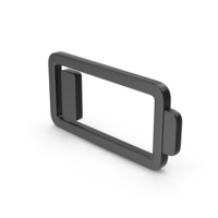 Black One Bar Battery Symbol PNG & PSD Images
