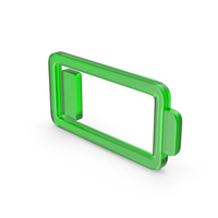 Glass One Bar Battery Symbol PNG & PSD Images
