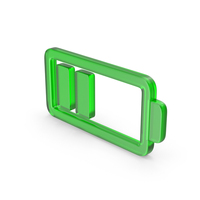 Glass Two Bars Battery Symbol PNG & PSD Images