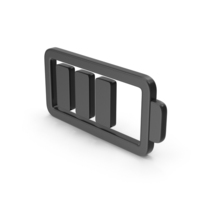 Black Three Bars Battery Symbol PNG & PSD Images