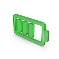 Glass Three Bars Battery Symbol PNG & PSD Images