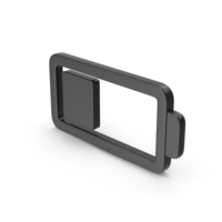 Black Two Bars Battery Symbol PNG & PSD Images