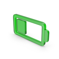Glass Two Bars Battery Symbol PNG & PSD Images