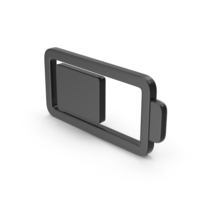 Black Three Bars Battery Symbol PNG & PSD Images