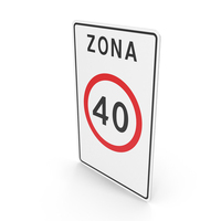 Lithuanian Speed Limit Zone Sign PNG & PSD Images