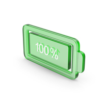 Glass 100% Battery Symbol PNG & PSD Images