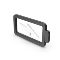 Black Empty Battery Charging Symbol PNG & PSD Images