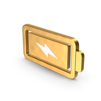Gold Battery Full Symbol PNG & PSD Images