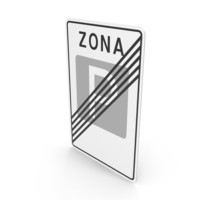 Lithuanian Sign End of Parking Zone PNG & PSD Images