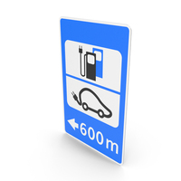 Lithuanian Electric Car Charging Place Sign PNG & PSD Images