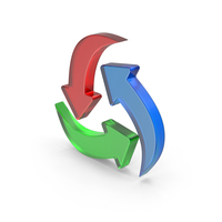 Colorful Glass Recycle Symbol PNG & PSD Images