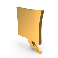 Box Type Bubble Speech Icon Gold PNG & PSD Images