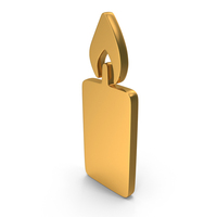 Candle Icon Gold PNG & PSD Images