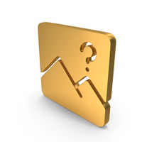 Picture Question Mark Icon Gold PNG & PSD Images
