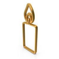 Out Line Candle Icon Gold PNG & PSD Images