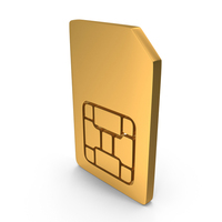 Sim Card Icon Gold PNG & PSD Images