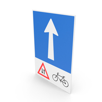 Swiss Sign One Way Street with Oncoming Traffic of Bicycles PNG & PSD Images