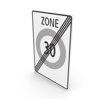 Swiss Sign End of Area with Particular Speed Limit PNG & PSD Images