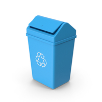 Blue Trash Can PNG & PSD Images