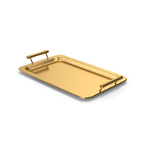 Gold Serving Tray PNG & PSD Images