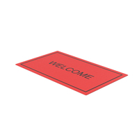 Red Welcome Embossed Mat PNG & PSD Images