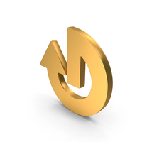 Arrow Circular Icon Gold PNG & PSD Images