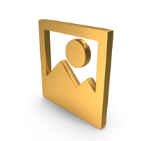 Picture Photo Icon Gold PNG & PSD Images