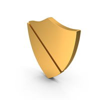 Security Shield Icon Gold PNG & PSD Images