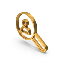 Search Person Icon Gold PNG & PSD Images