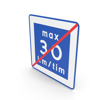 Swedish Sign End of Low Speed Road PNG & PSD Images