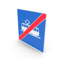 Finnish Sign End of Tramway Lane PNG & PSD Images