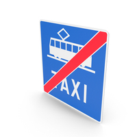 Finnish Sign End of Tramway and Taxi Lane PNG & PSD Images