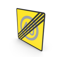 Finnish Sign End of Speed Limit Zone PNG & PSD Images