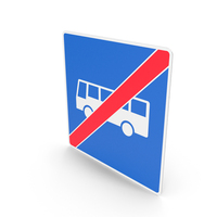 Finnish Sign End of Bus Lane PNG & PSD Images
