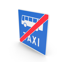 Finnish Sign End of Bus and Taxi Lane PNG & PSD Images